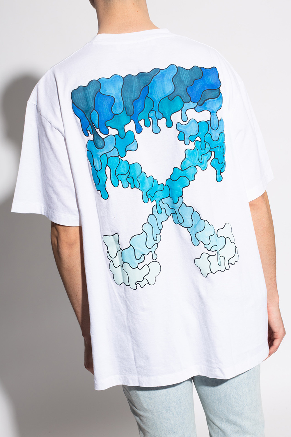 在庫有】 ENMER Blur Logo T-shirt ホワイト Sサイズ スポーツ